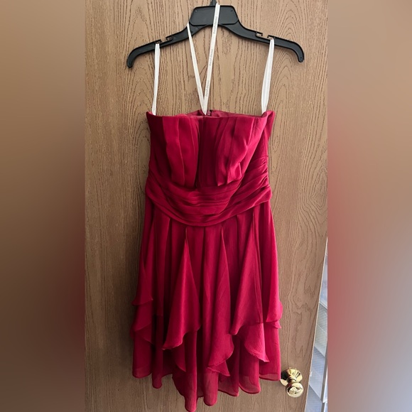 Chiffon Red Bridesmaid Dress - Picture 1 of 2